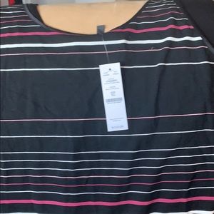 Knit sleeveless striped maxi dress